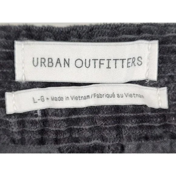 Urban Outfitters Skirt Womens Large Black Corduroy Zipper Pockets Mini - Picture 3 of 10